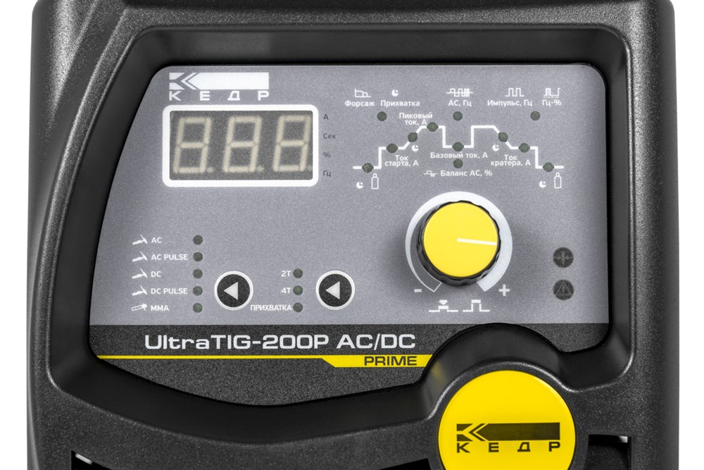 Фото 7 - Установка аргонодуговой сварки КЕДР UltraTIG-200P AC/DC (220В, 10-200А).